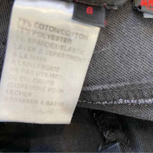 Simon Chang women black beaded jeans straight leg mid rise silver studs size 6 - Picture 11 of 14